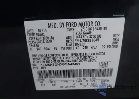 2016 Ford Explorer Xlt from USA, damaged, VIN 1FM5K7DH3GGA43401